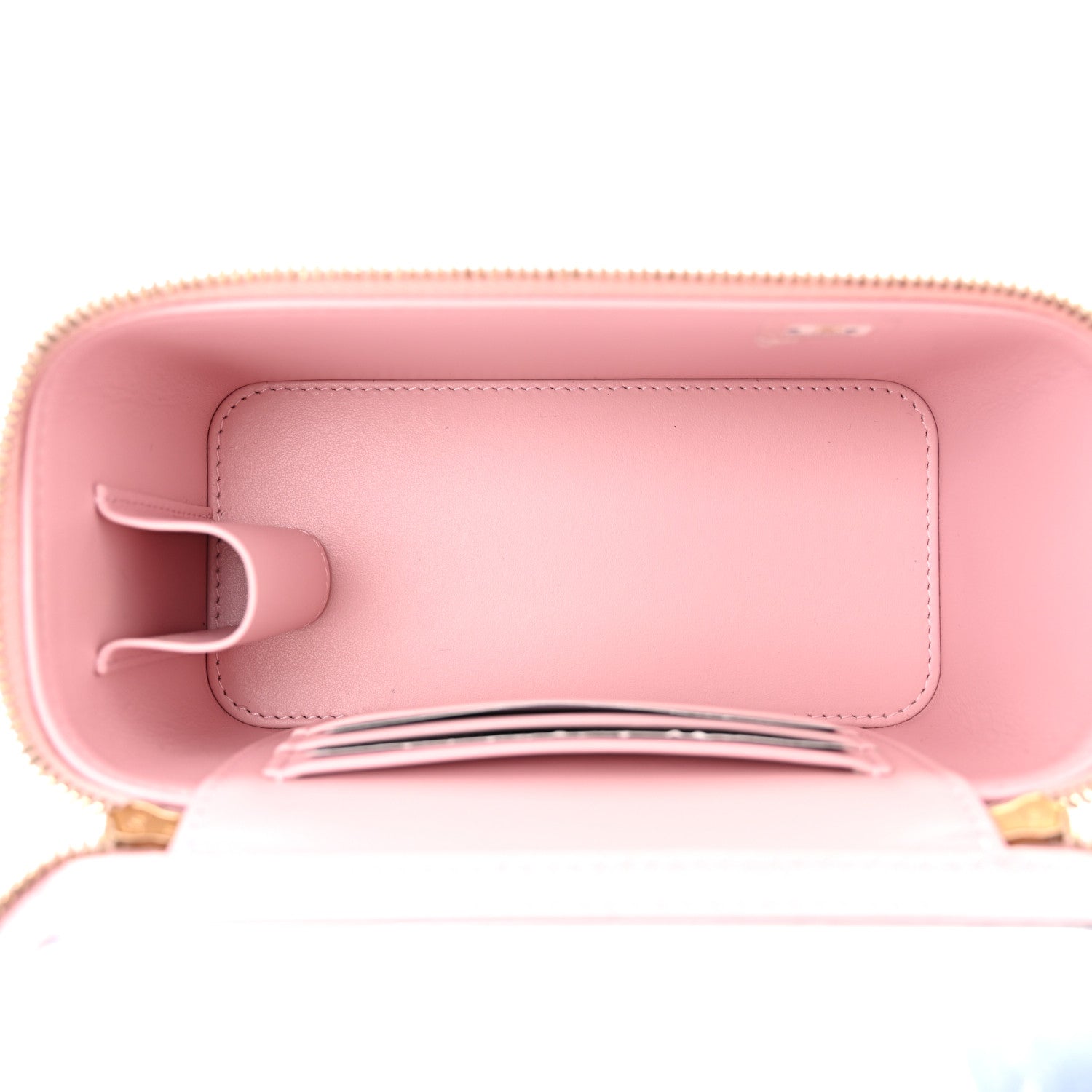 Chanel Lambskin Resin Quilted Vanity Case With Chain Pink 5 of 14