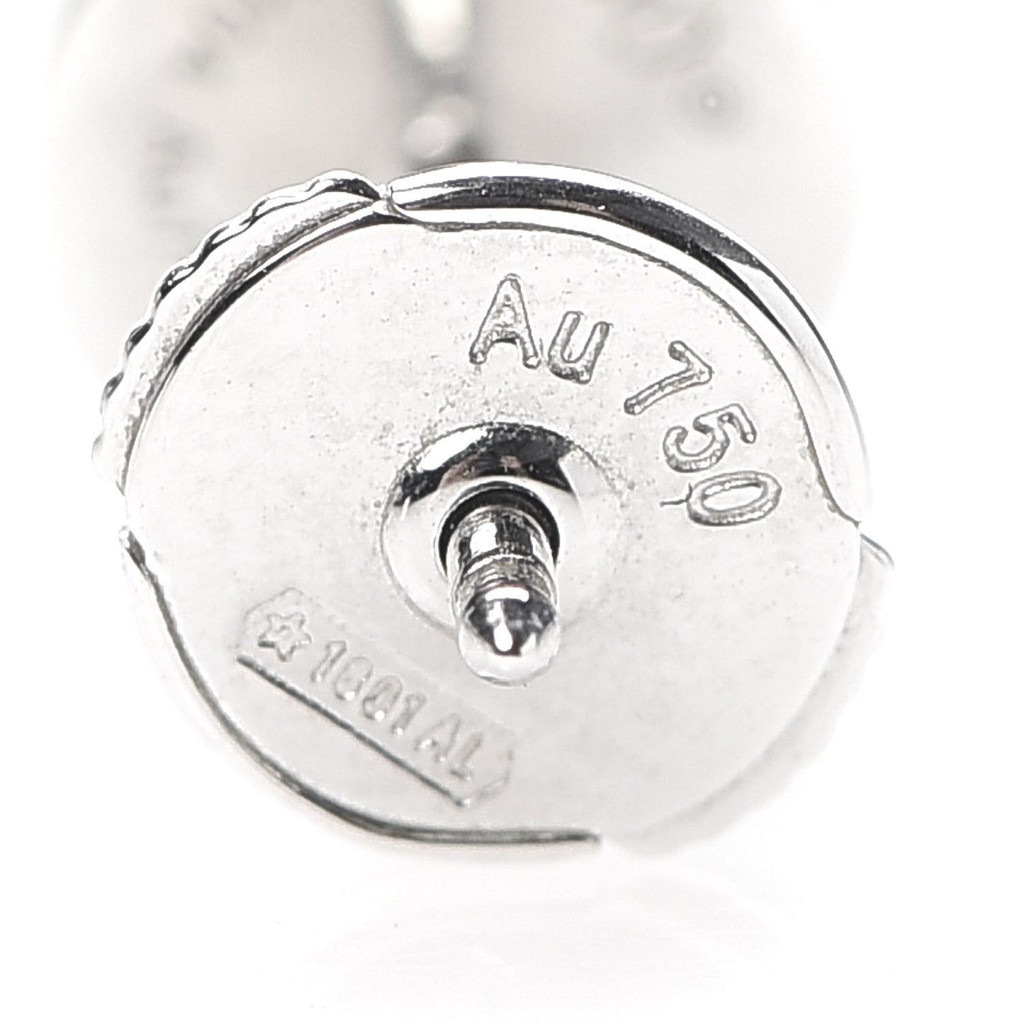 18K White Gold LOVE Earrings
