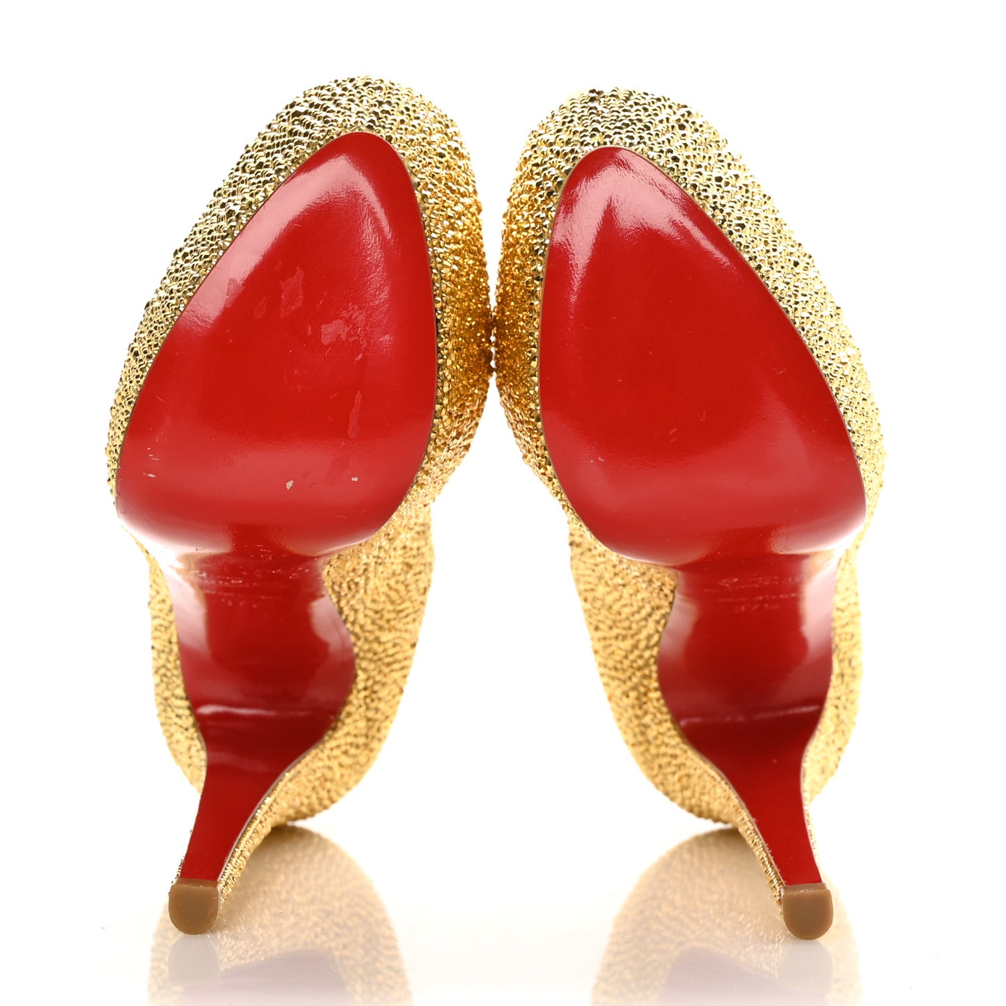 Crystal Suede Burma Daffodile Strass 160 Pumps 37.5 Gold