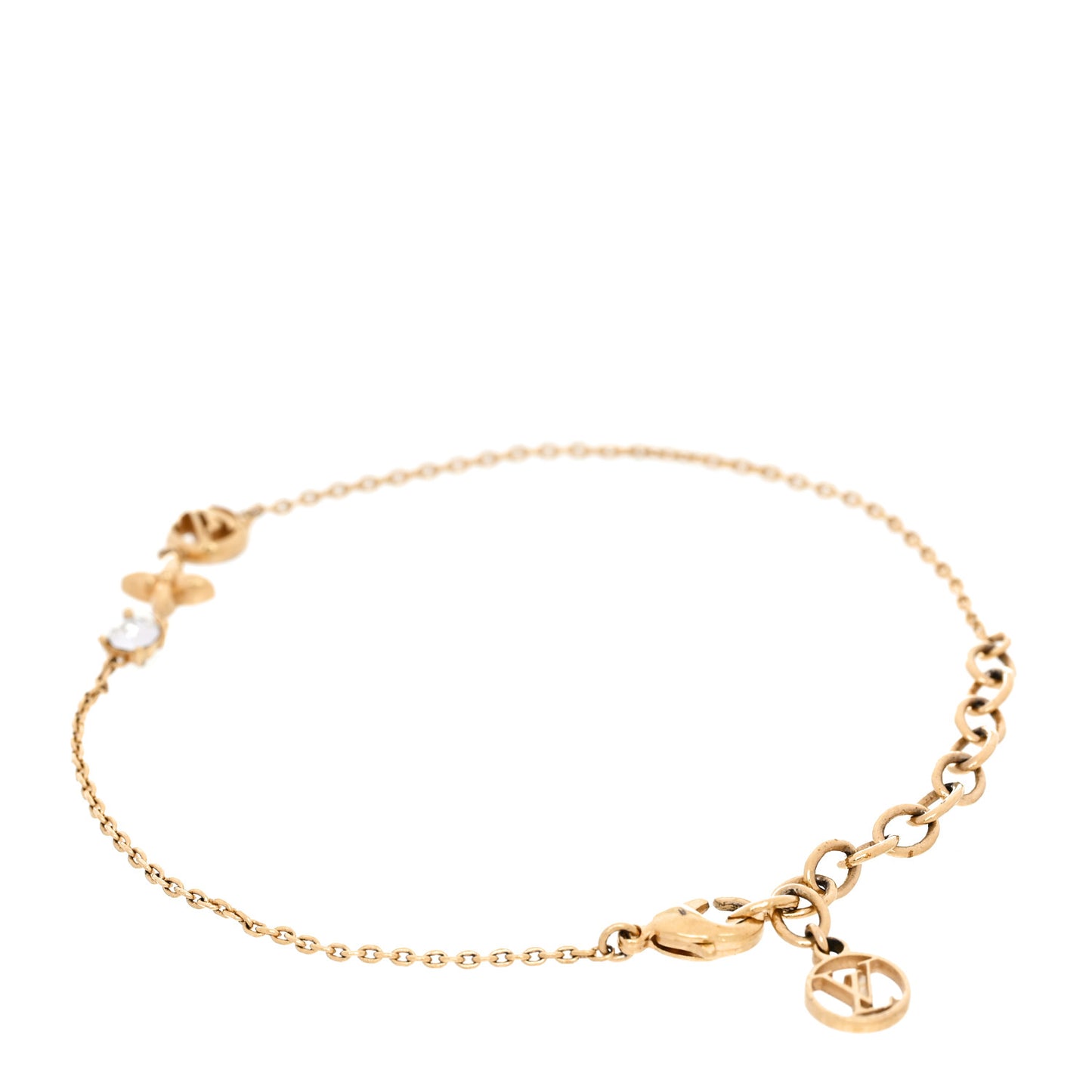 Metal Crystal Petit Louis Bracelet Gold