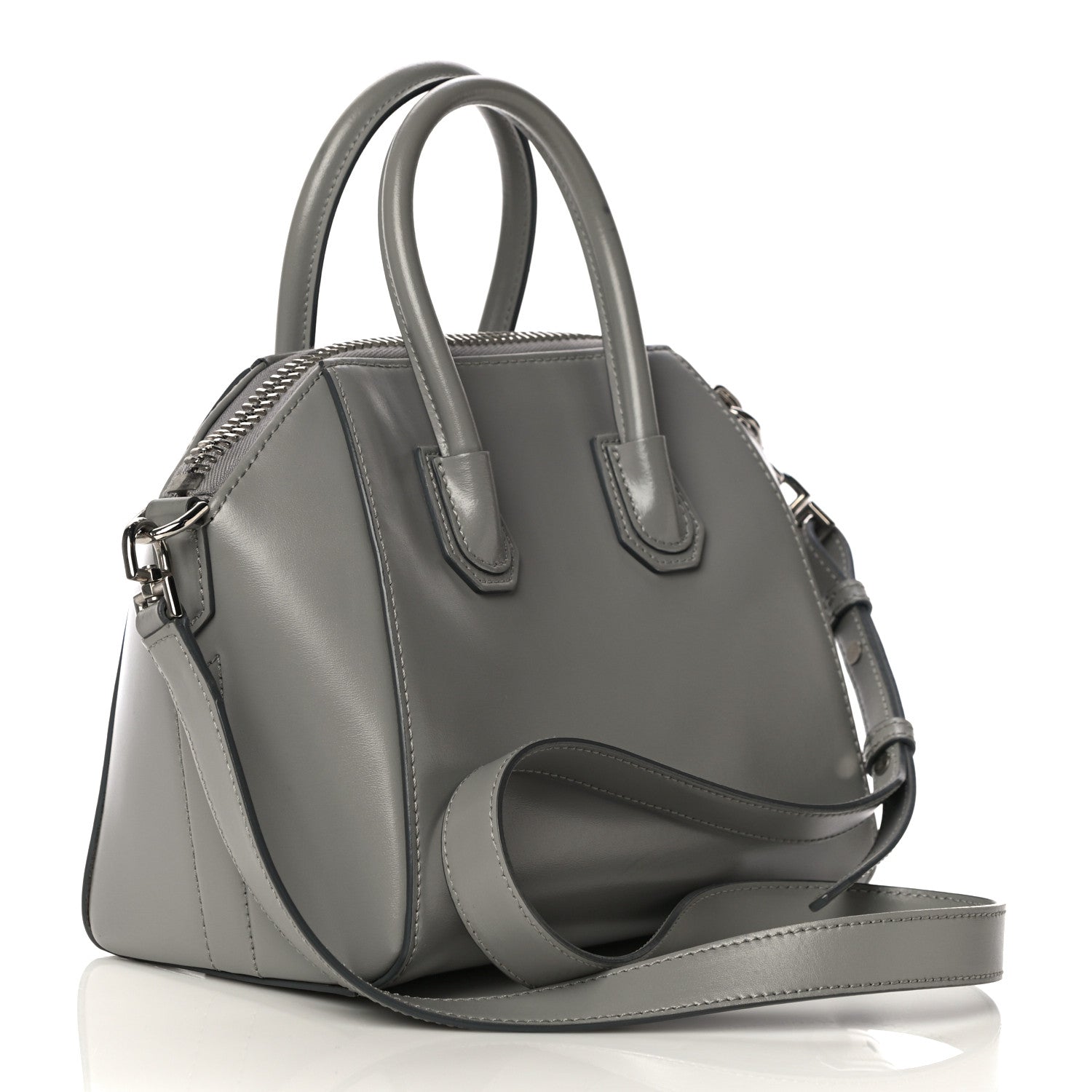 Givenchy Shiny Lord Calfskin Mini Antigona Pearl Grey 2 of 17