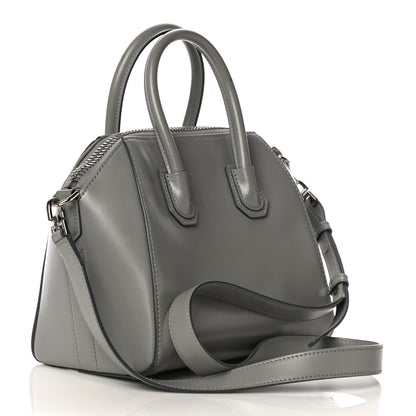 Givenchy Shiny Lord Calfskin Mini Antigona Pearl Grey 2 of 17