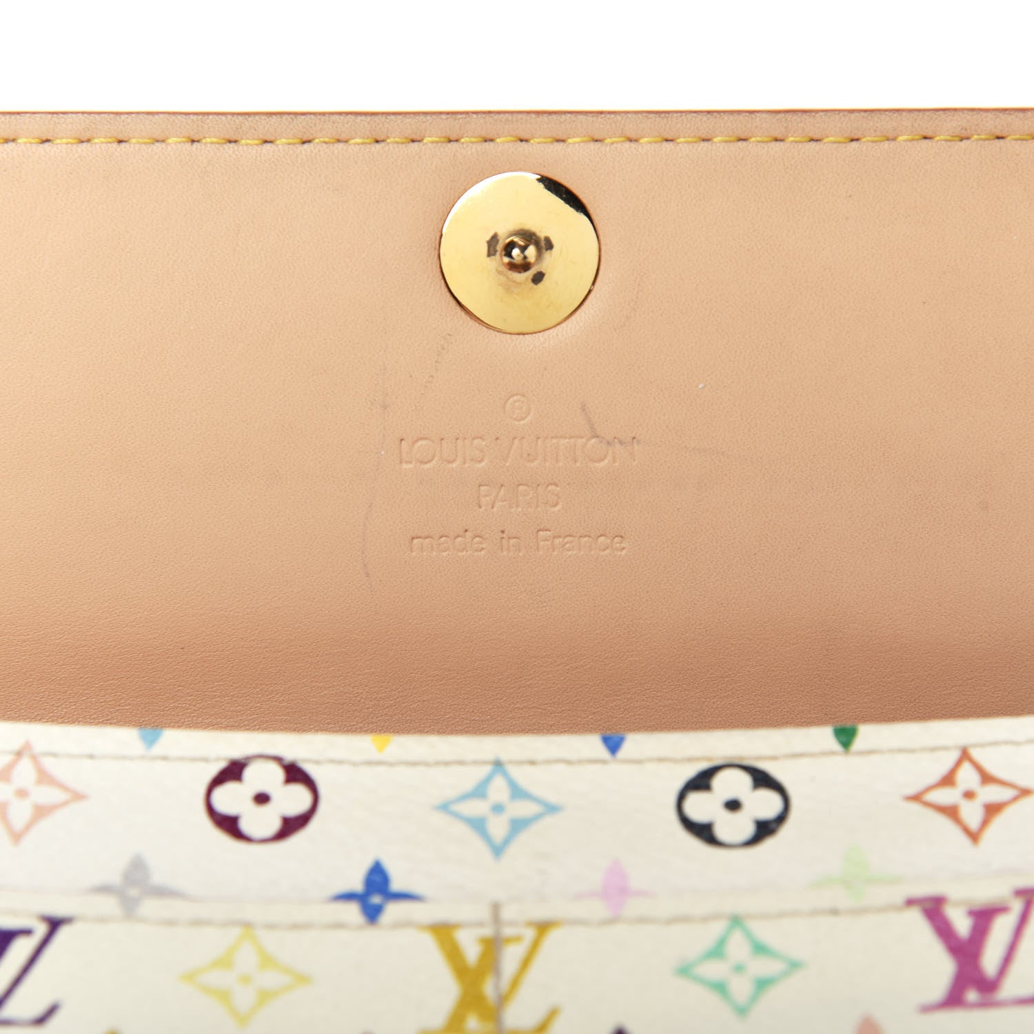 Louis Vuitton Monogram Multicolor Sarah Wallet White 6 of 7
