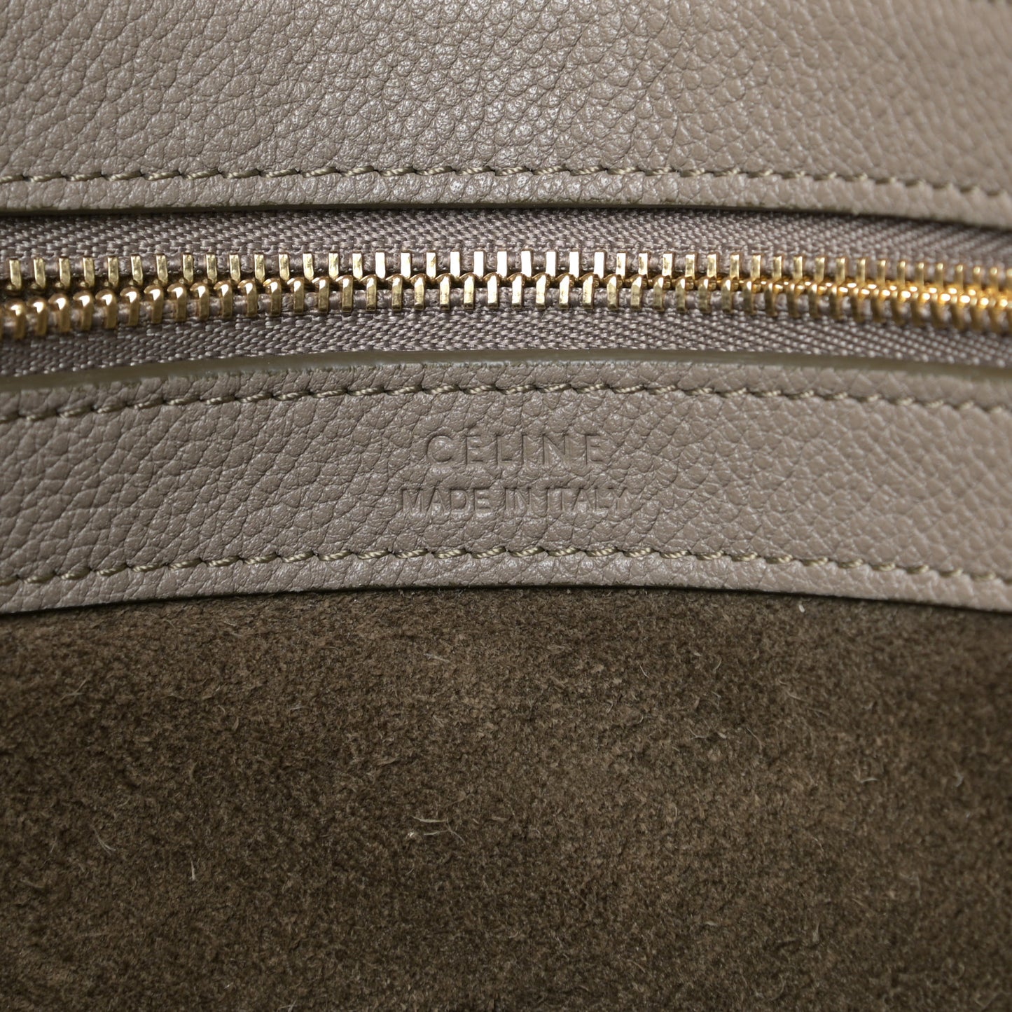 Soft Grained Calfskin Medium Belt Cabas Phantom Taupe