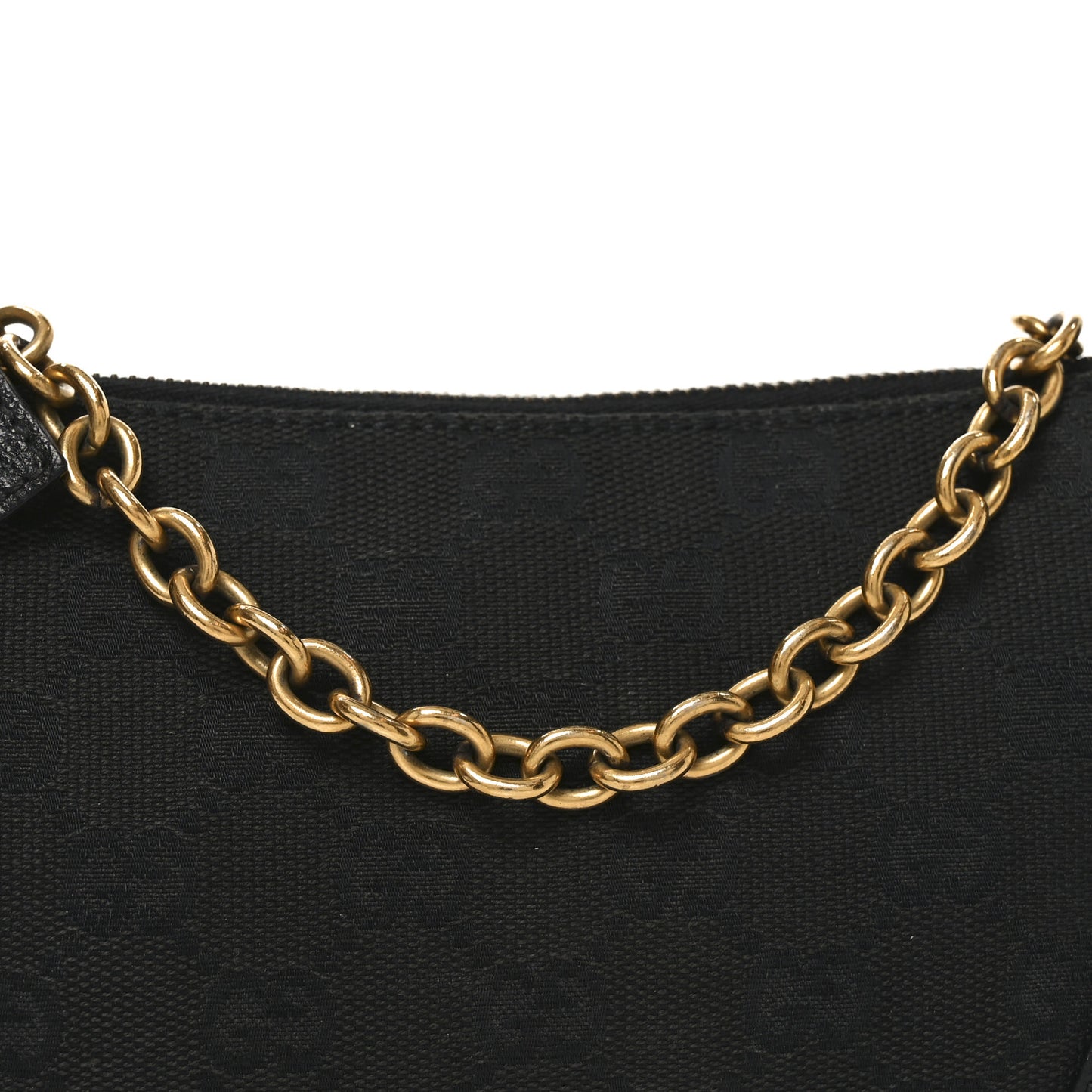 Monogram Horsebit Nail Chain Pochette Black