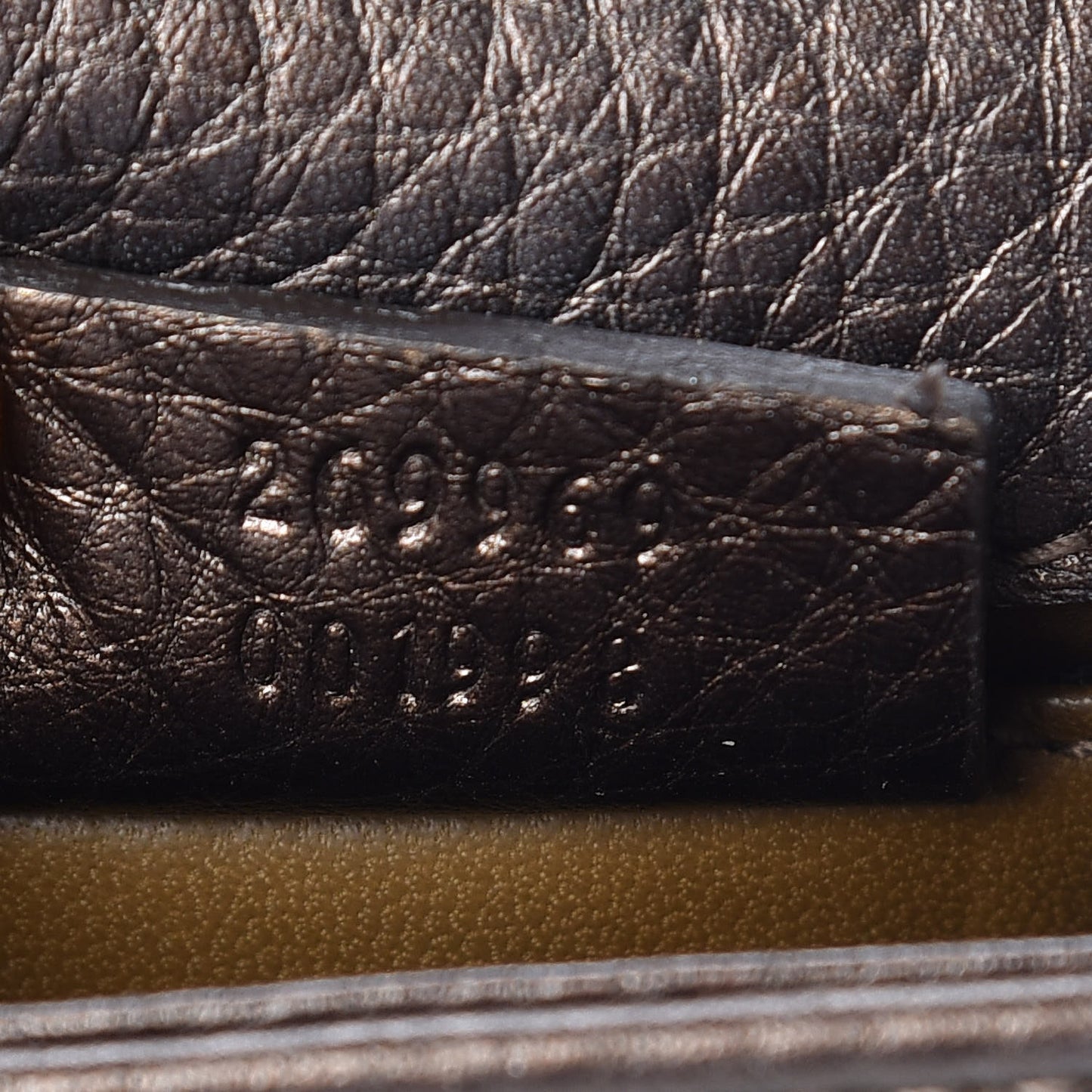 Calfskin Mini Bamboo Night Evening Bag Bronze