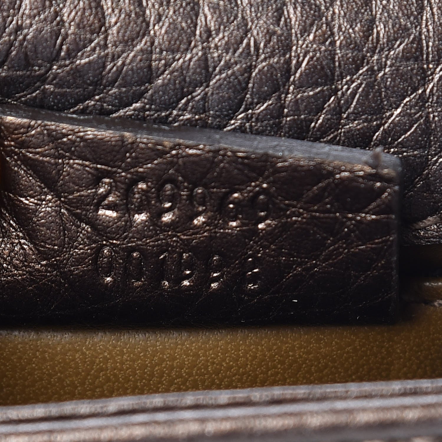 Gucci Calfskin Mini Bamboo Night Evening Bag Bronze 7 of 7