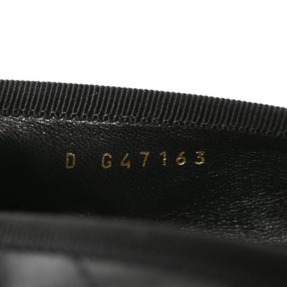 Chanel Lambskin Quilted CC Cambon Ballet Flats 37.5 Black White 8 of 9