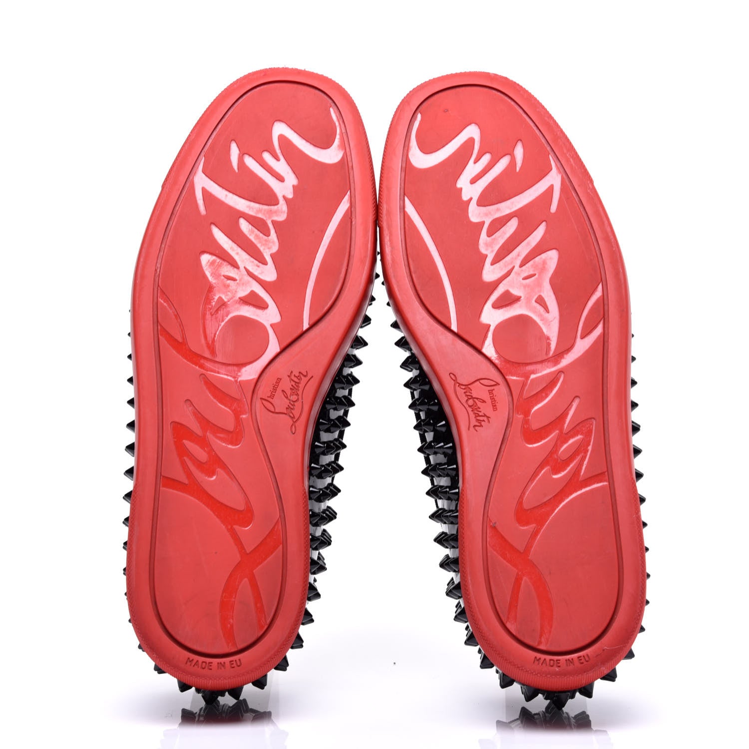 Christian Louboutin Patent Spikes Mens Roller Boat Flats 40.5 Black 5 of 7