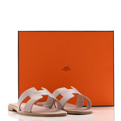 Hermes Epsom Oran Sandals 38 Rose Porcelaine 9 of 9