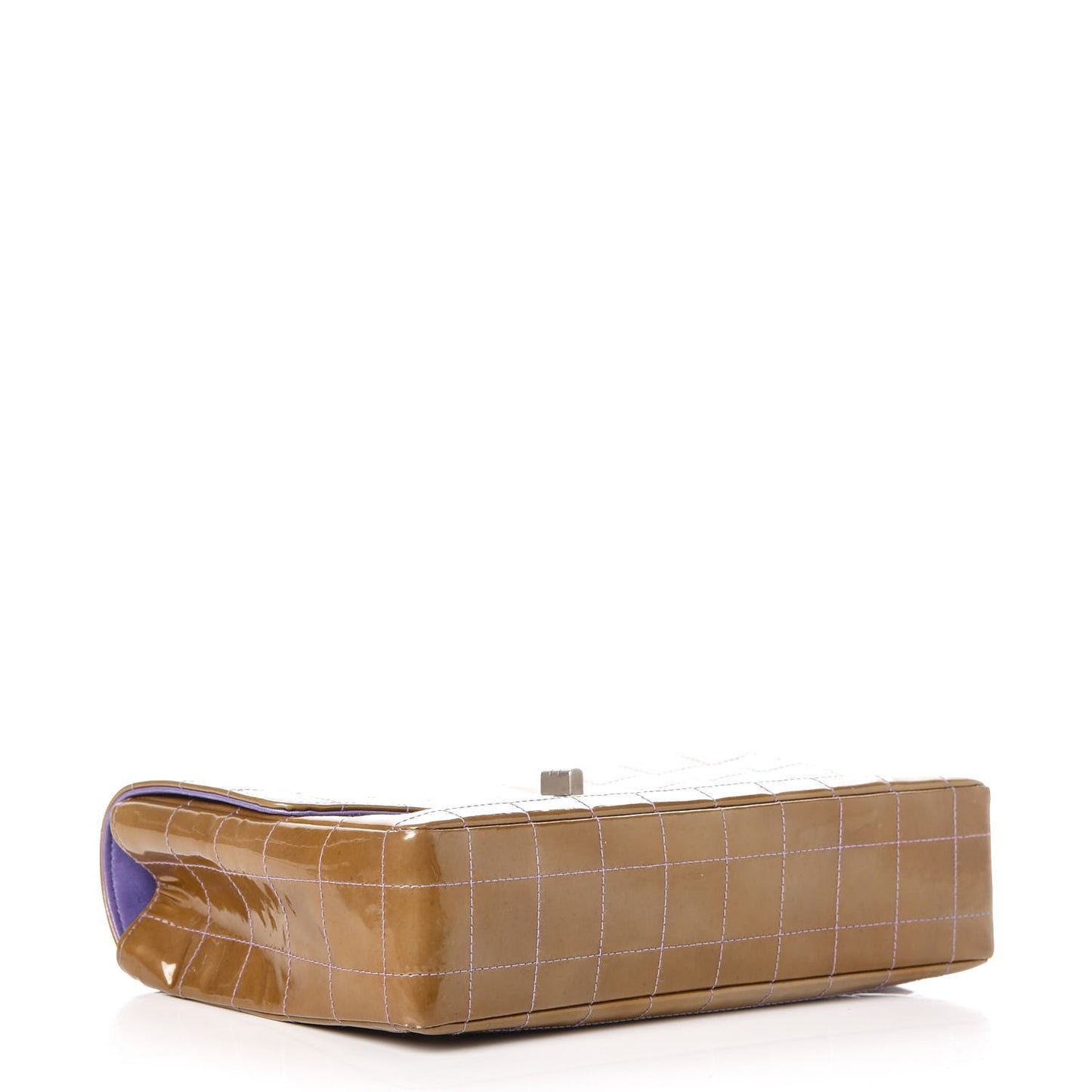 Patent Chocolate Bar Reissue Single Flap Dark Beige