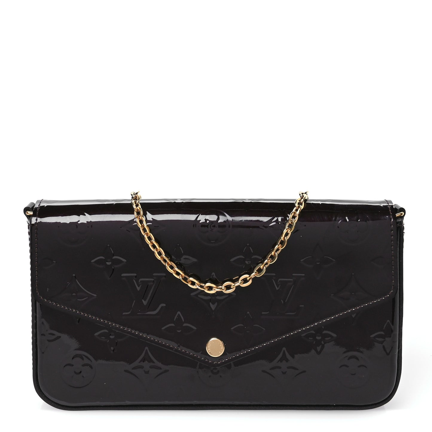 Vernis Pochette Felicie Chain Wallet Amarante