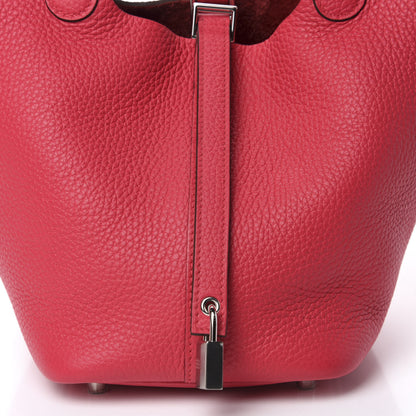 Hermes Taurillon Clemence Picotin Lock 18 PM Rose Extreme 10 of 11