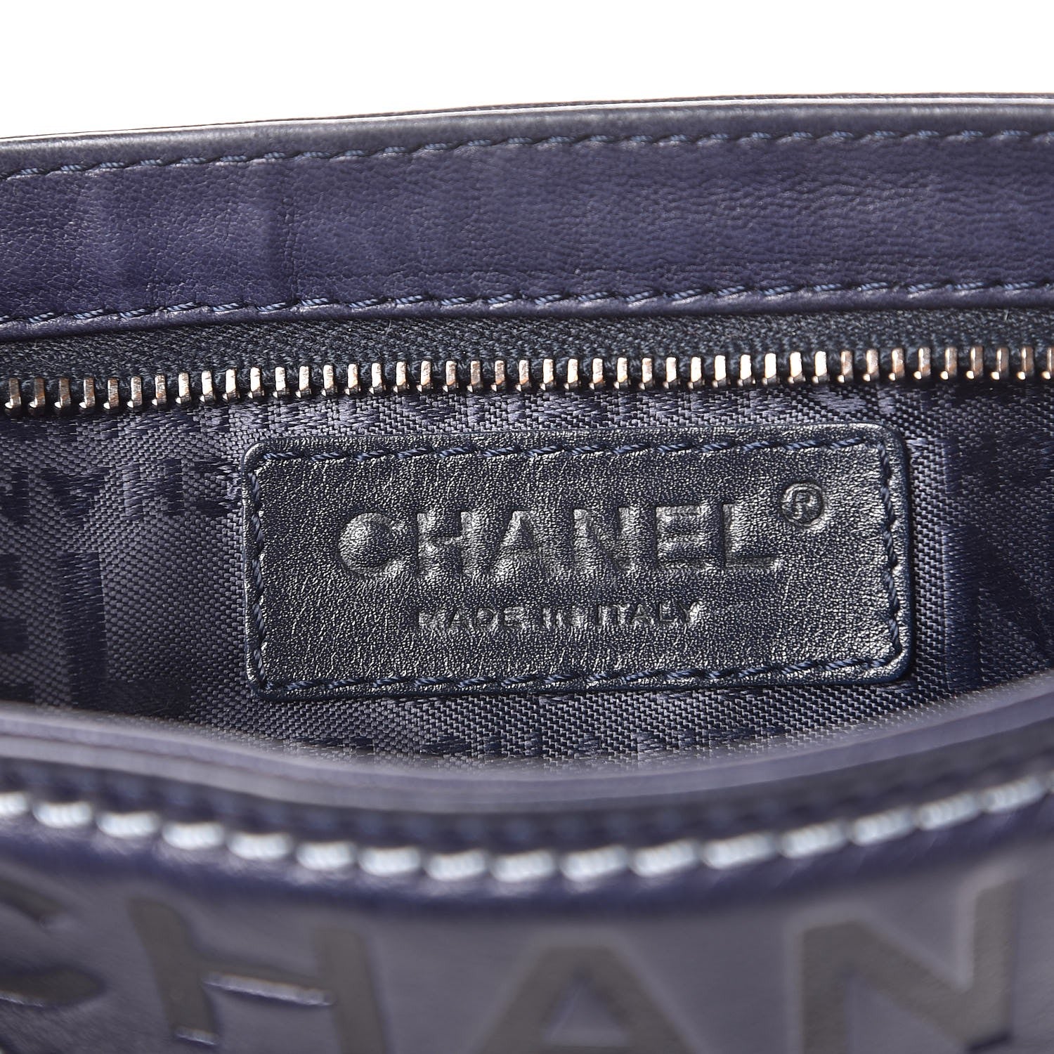 Chanel Lambskin Lax Pochette Navy 6 of 8