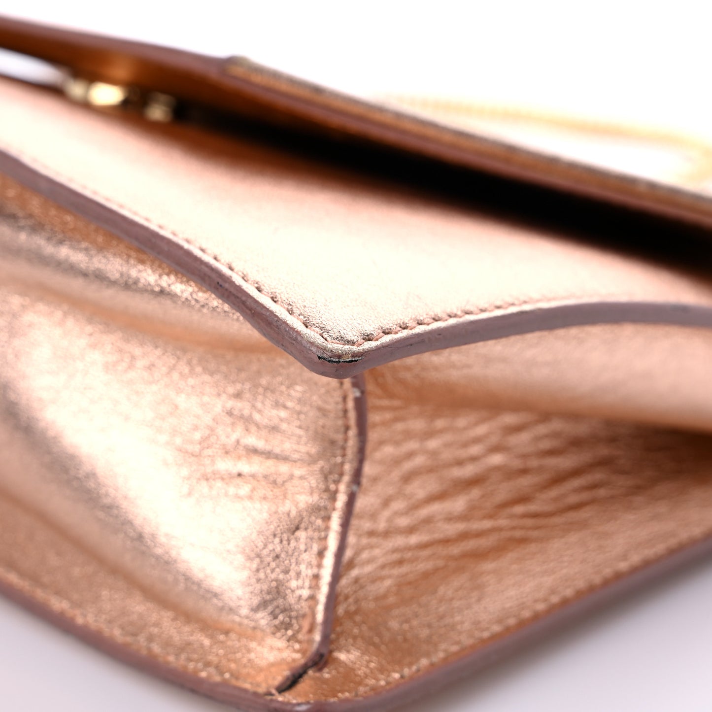 Metallic Calfskin Small Betty Rose Gold