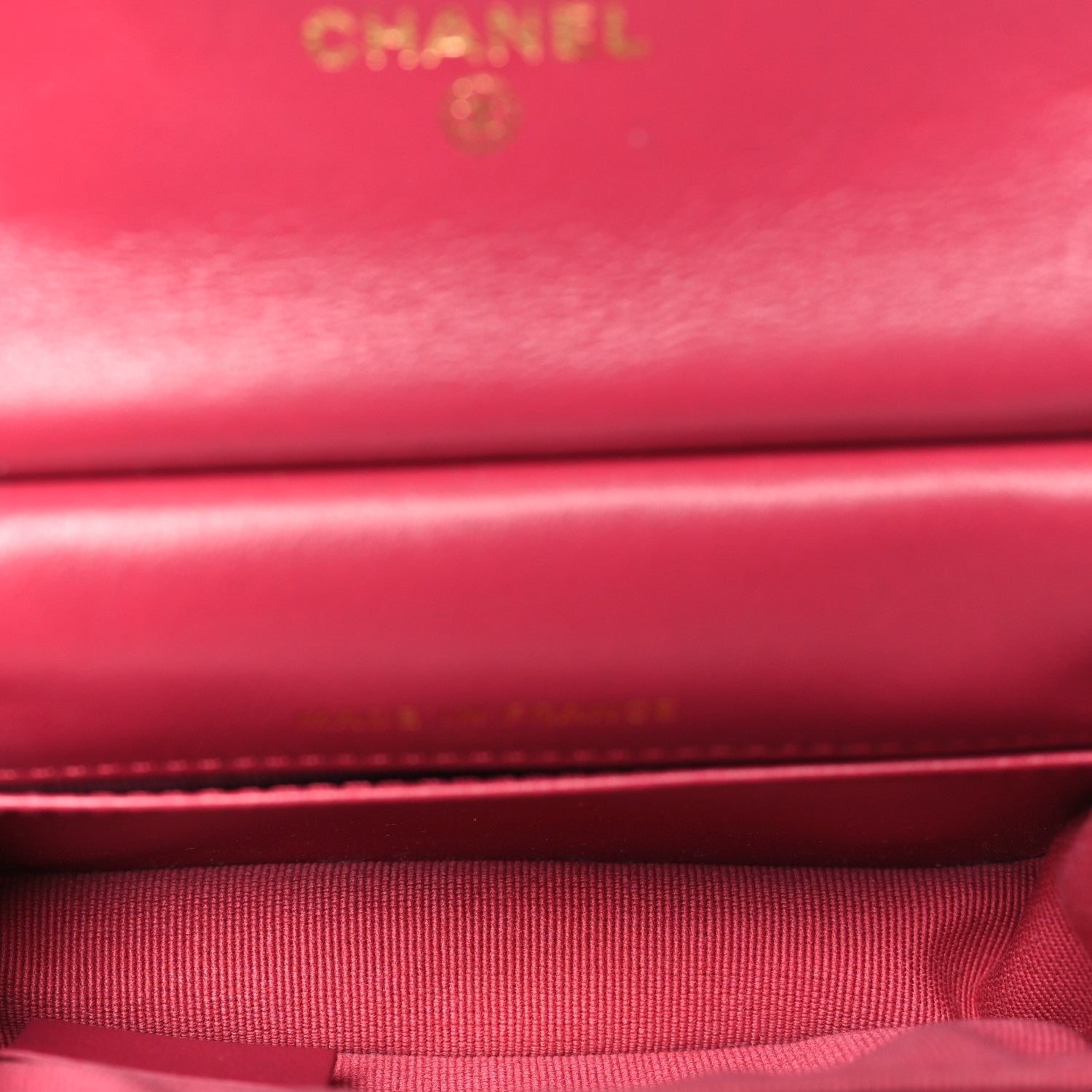Chanel Calfskin Quilted Lady Handle Flap Card Holder With Chain Dark Pink 5 of 12