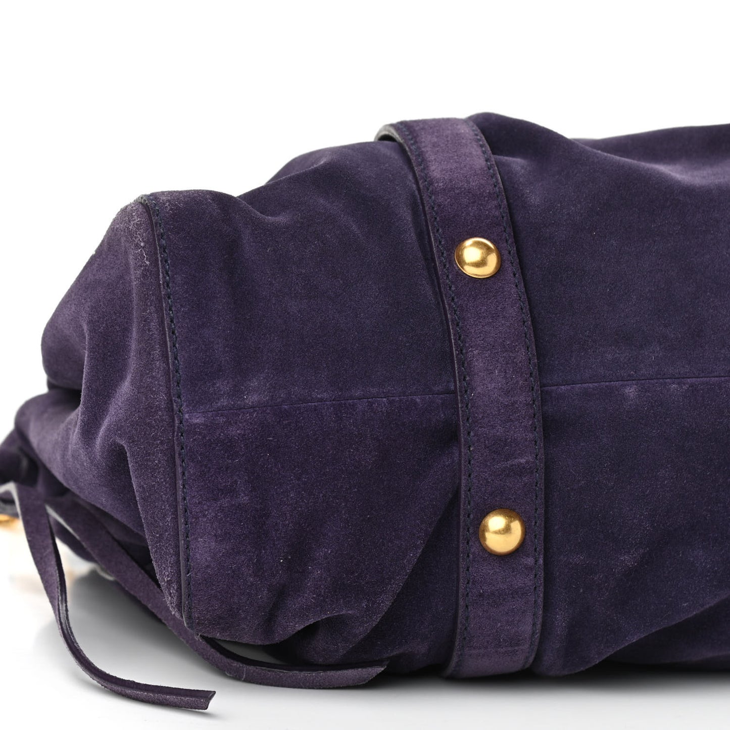 Suede Top Handle Satchel Purple