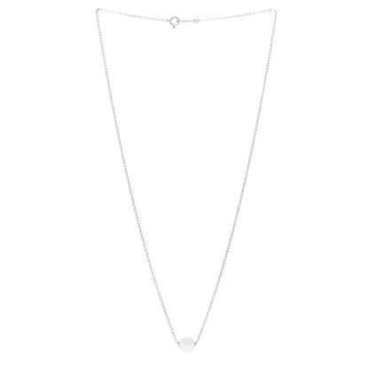 Mikimoto 18K White Gold Akoya Cultured Pearl 8-8.5mm Single Pendant Necklace 3 of 7