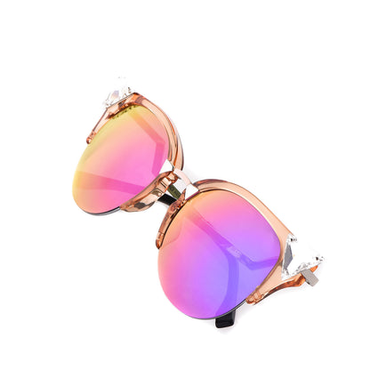 Fendi Iridia Cat Eye Sunglasses FF 0041/S Translucent Peach 7 of 8