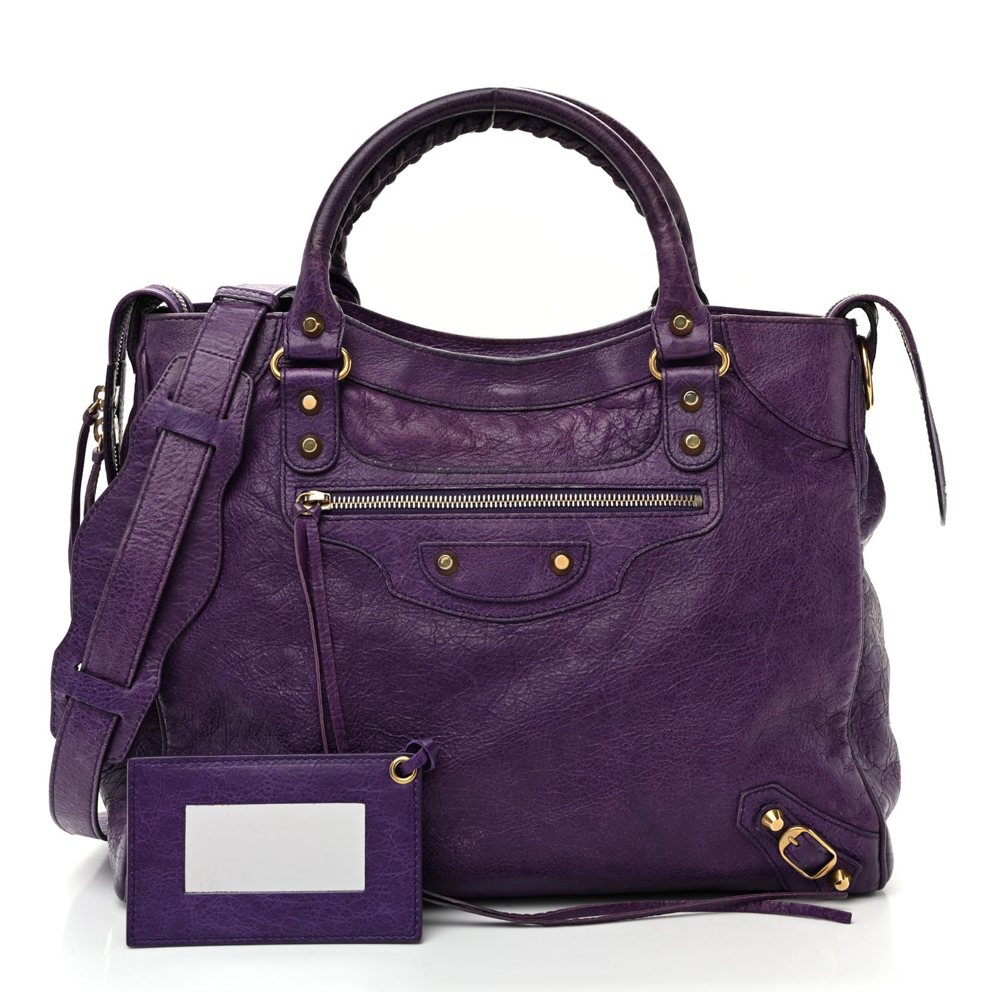 Agneau Classic Gold Hardware Velo Dark Violet