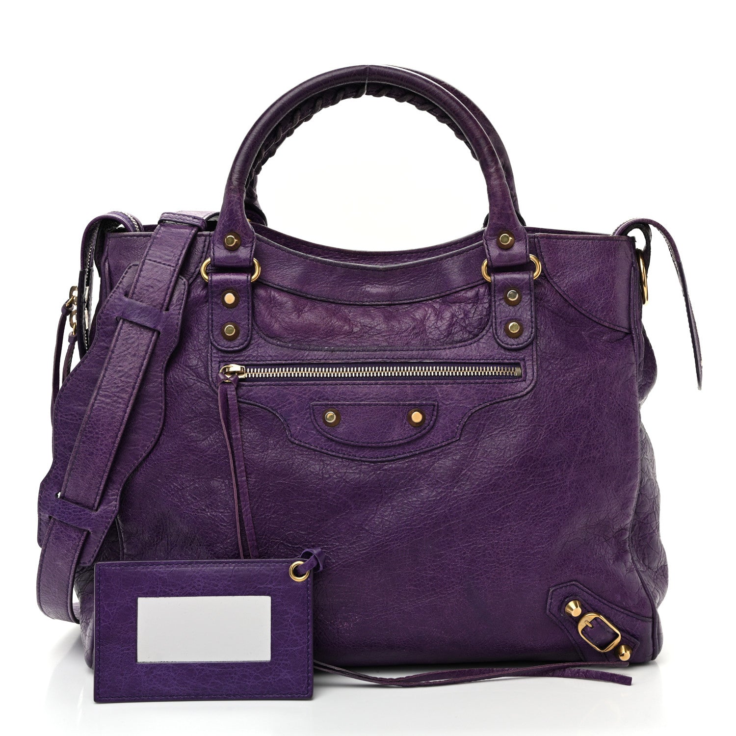 Balenciaga Agneau Classic Gold Hardware Velo Dark Violet 2 of 15