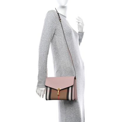 Burberry Derby Calfskin House Check Small Macken Crossbody Bag Pale Orchid 2 of 9