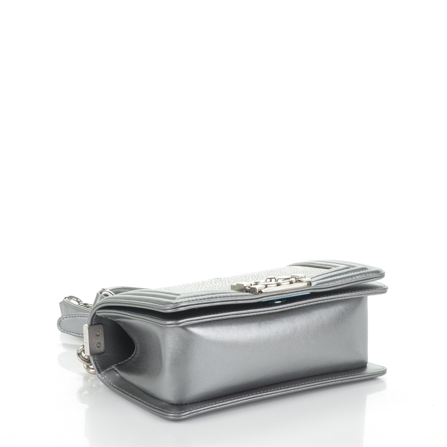 Galuchat Stingray Small Boy Flap Silver