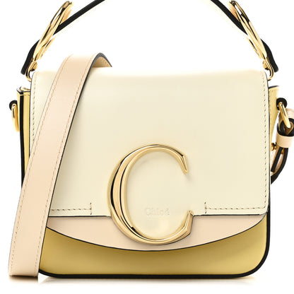 Chloe Calfskin Mini C Double Carry Yellow White Beige 7 of 10