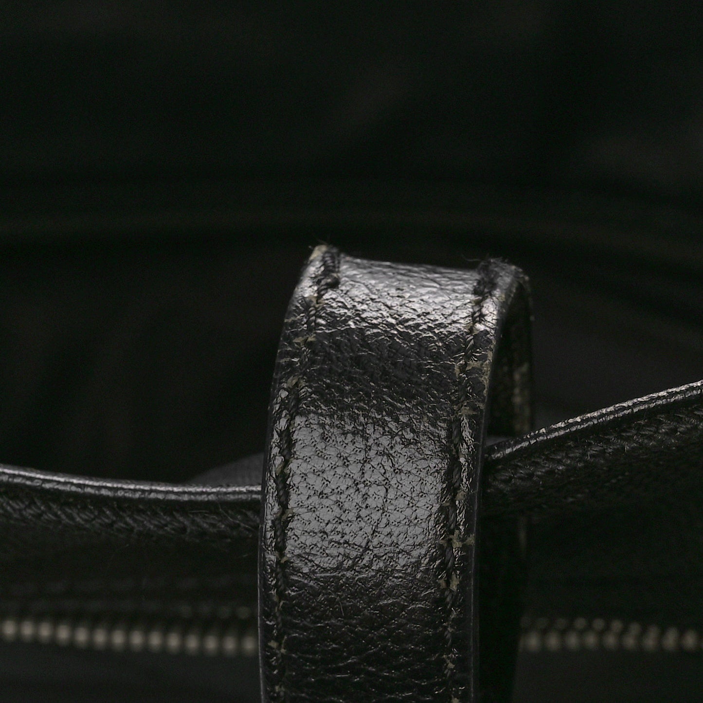 Coated Canvas Quilted Large Paris Biarritz Tote Black