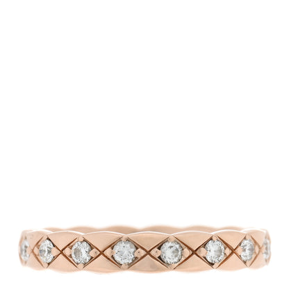 Chanel 18K Beige Gold Diamond Mini Coco Crush Ring 50 5.25 1 of 4