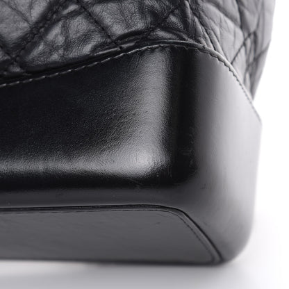 Chanel Aged Calfskin Quilted Small Gabrielle Backpack Black 12 of 14