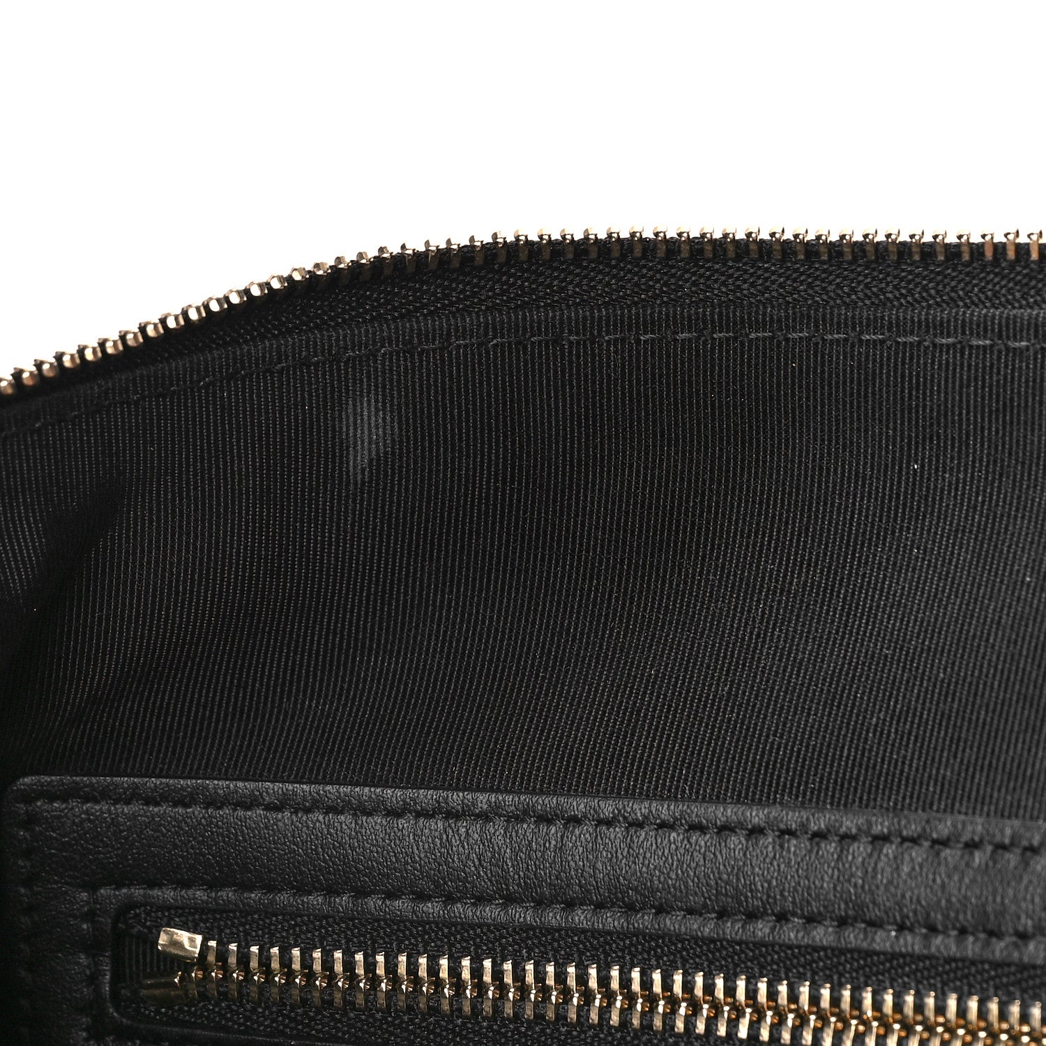 Chanel Shiny Crumpled Calfskin Quilted Medium Night by the C Pouch Clutch Black 10 of 10