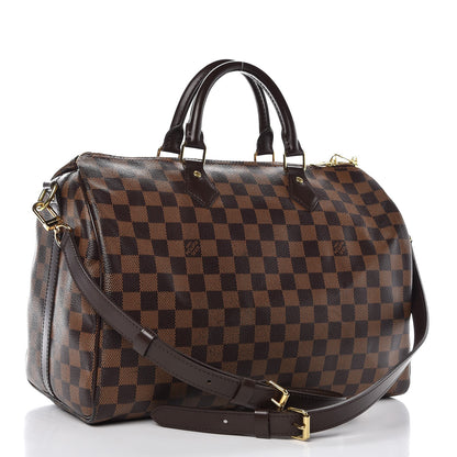 Louis Vuitton Damier Ebene Speedy Bandouliere 35 3 of 10