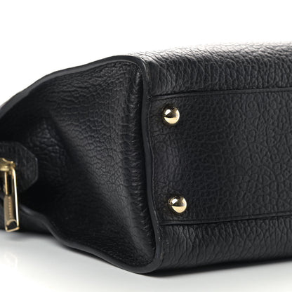 Burberry Heritage Grain Calfskin Large Clarborough Tote Black 7 of 10