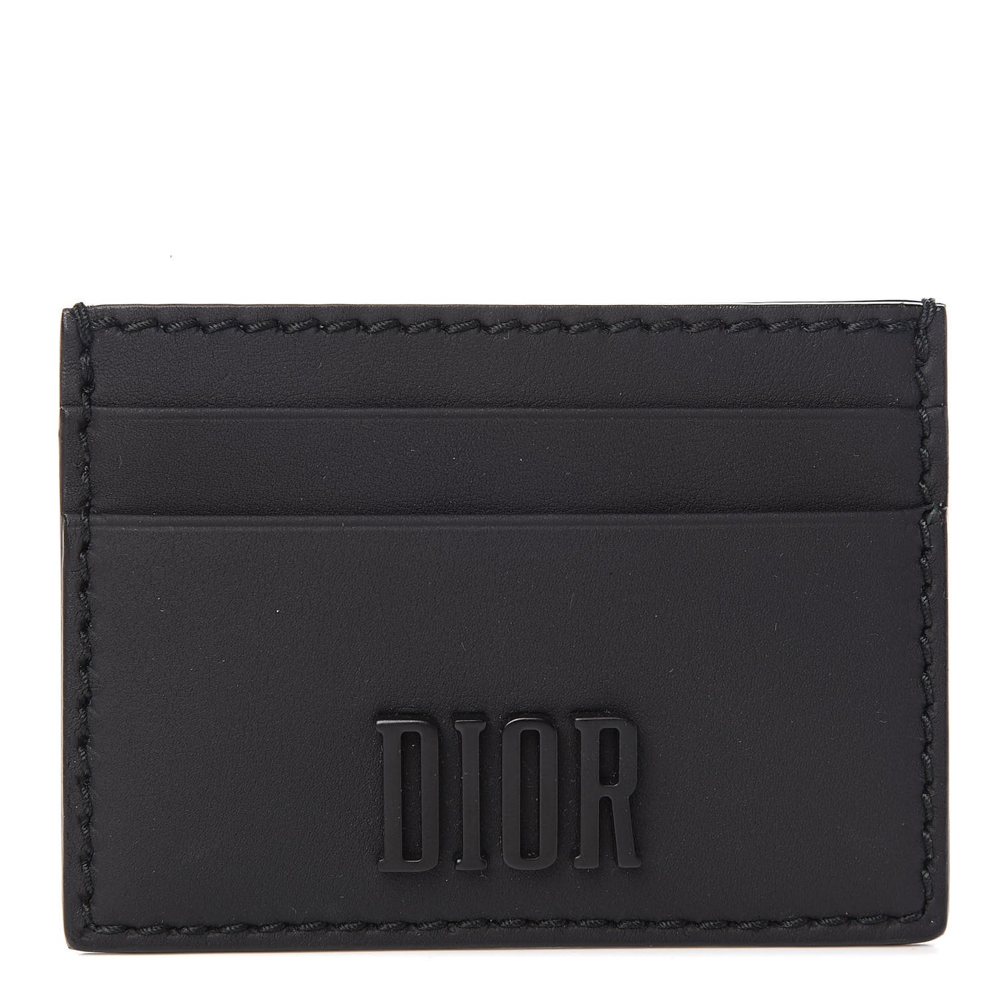 Calfskin D-Fence Card Holder Black