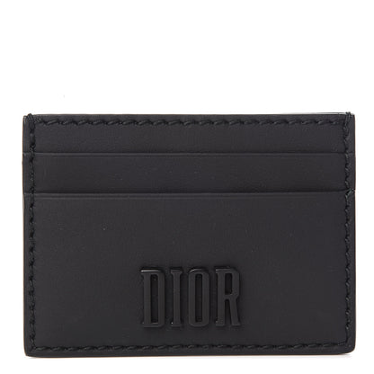Christian Dior Calfskin D-Fence Card Holder Black 1 of 9