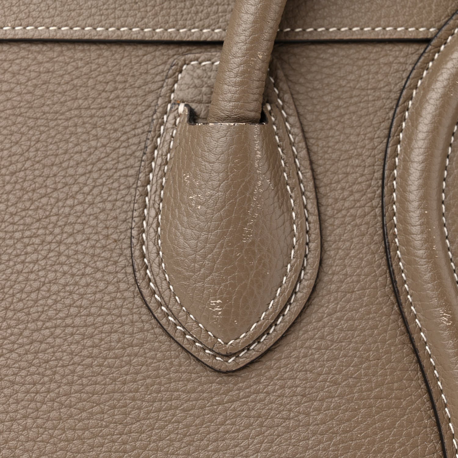 Celine Smooth Calfskin Interstice Micro Luggage Light Taupe 15 of 18
