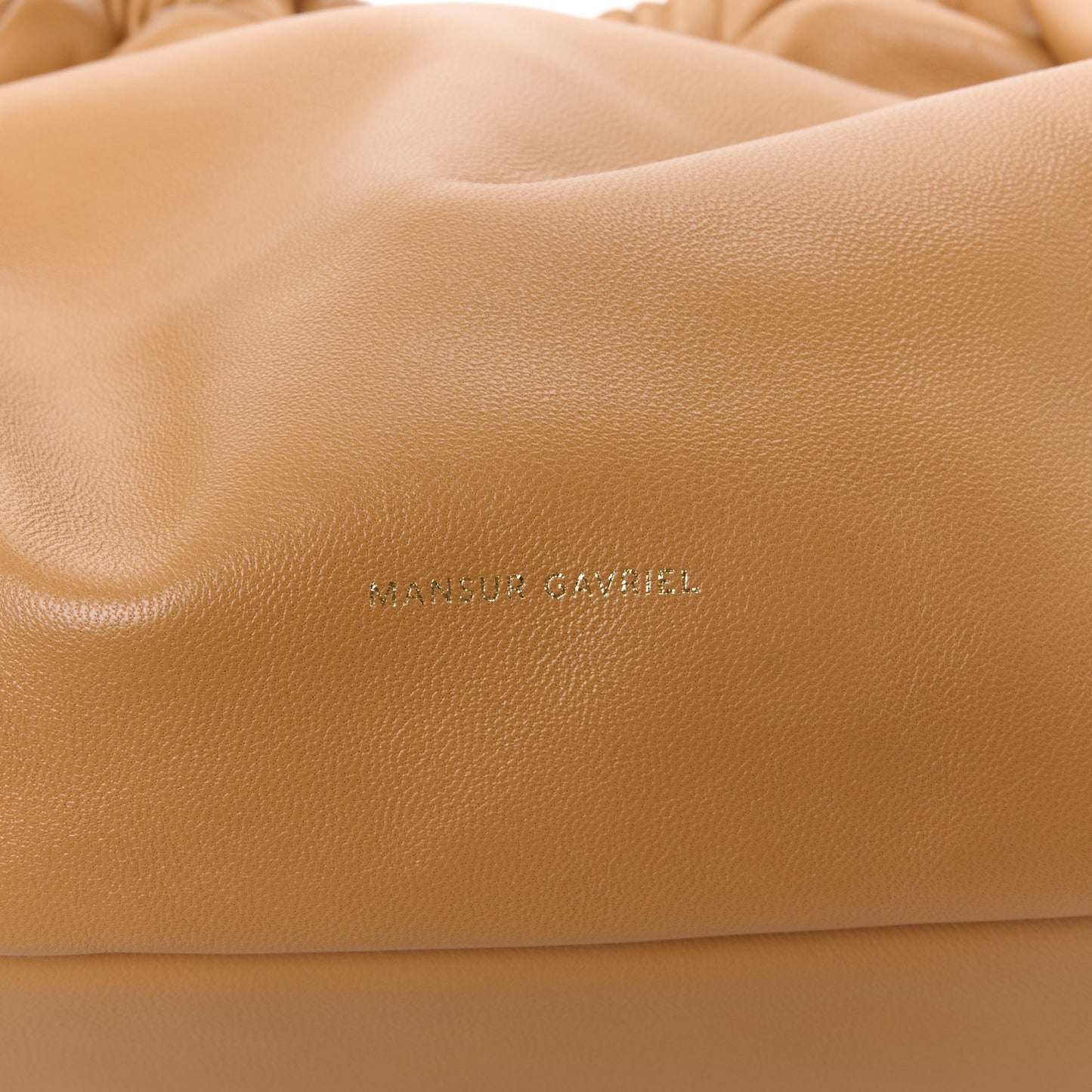 Lambskin Twist Cloud Chain Clutch Caramel