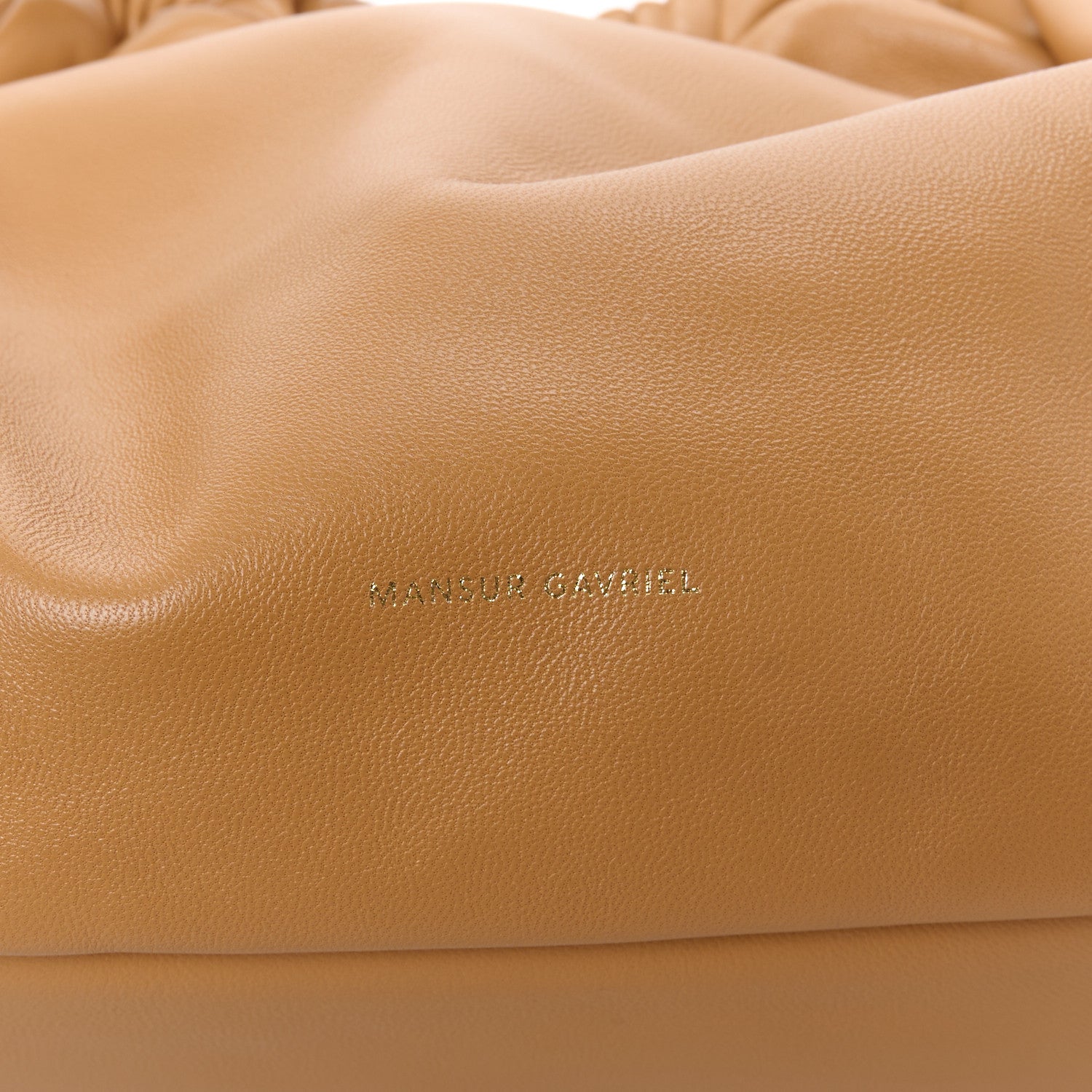 Mansur Gavriel Lambskin Twist Cloud Chain Clutch Caramel 7 of 10