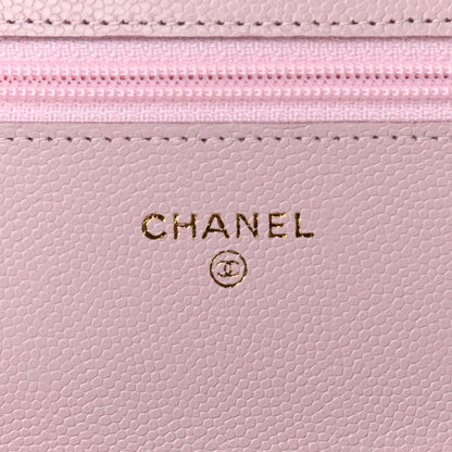 Chanel Caviar Quilted Coco Candy Wallet On Chain WOC Light Pink 6 of 11