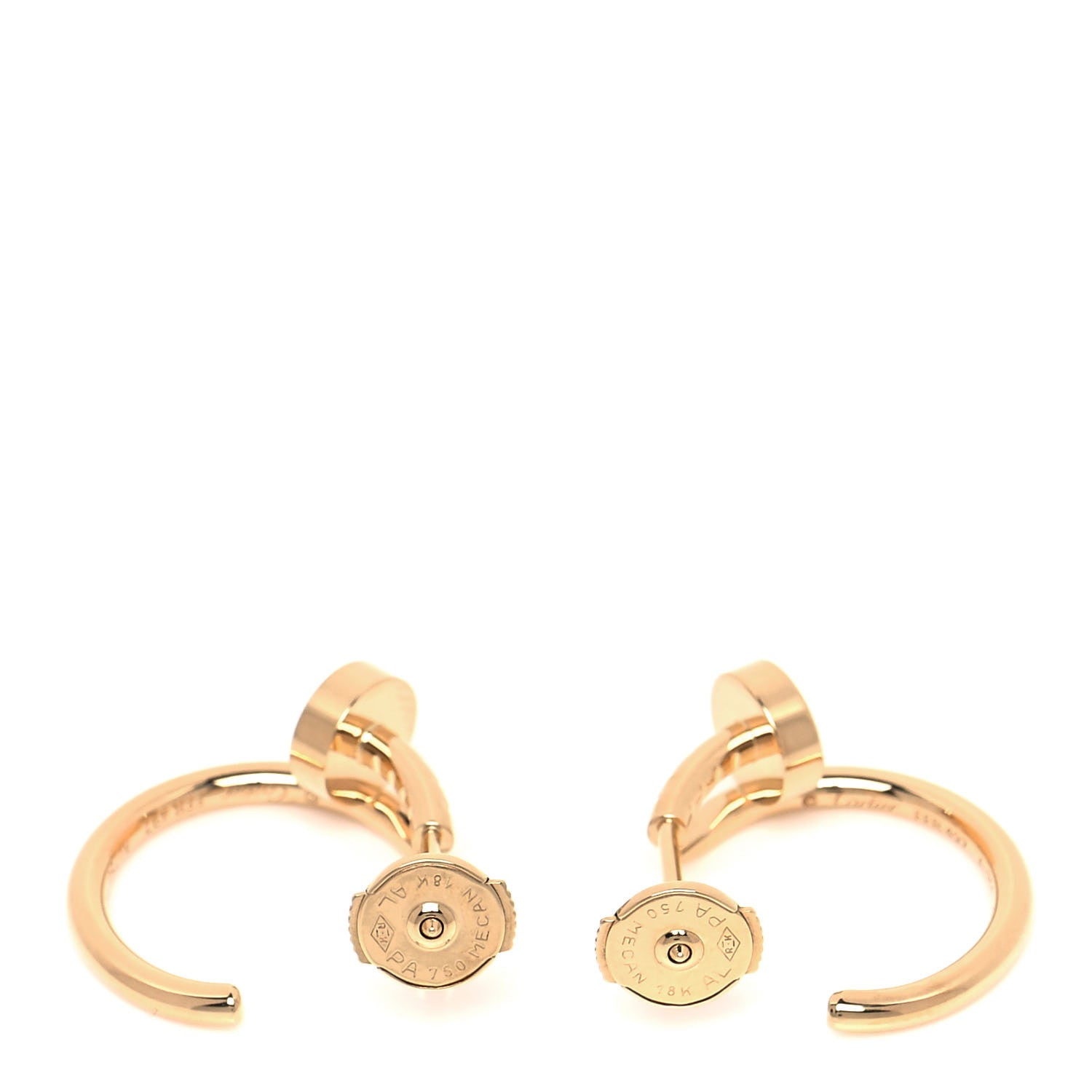 Cartier 18K Yellow Gold Juste Un Clou Hoop Earrings 3 of 5