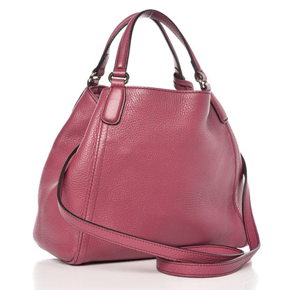 Gucci Pebbled Calfskin Small Soho Shoulder Bag Peonia Flower 4 of 9