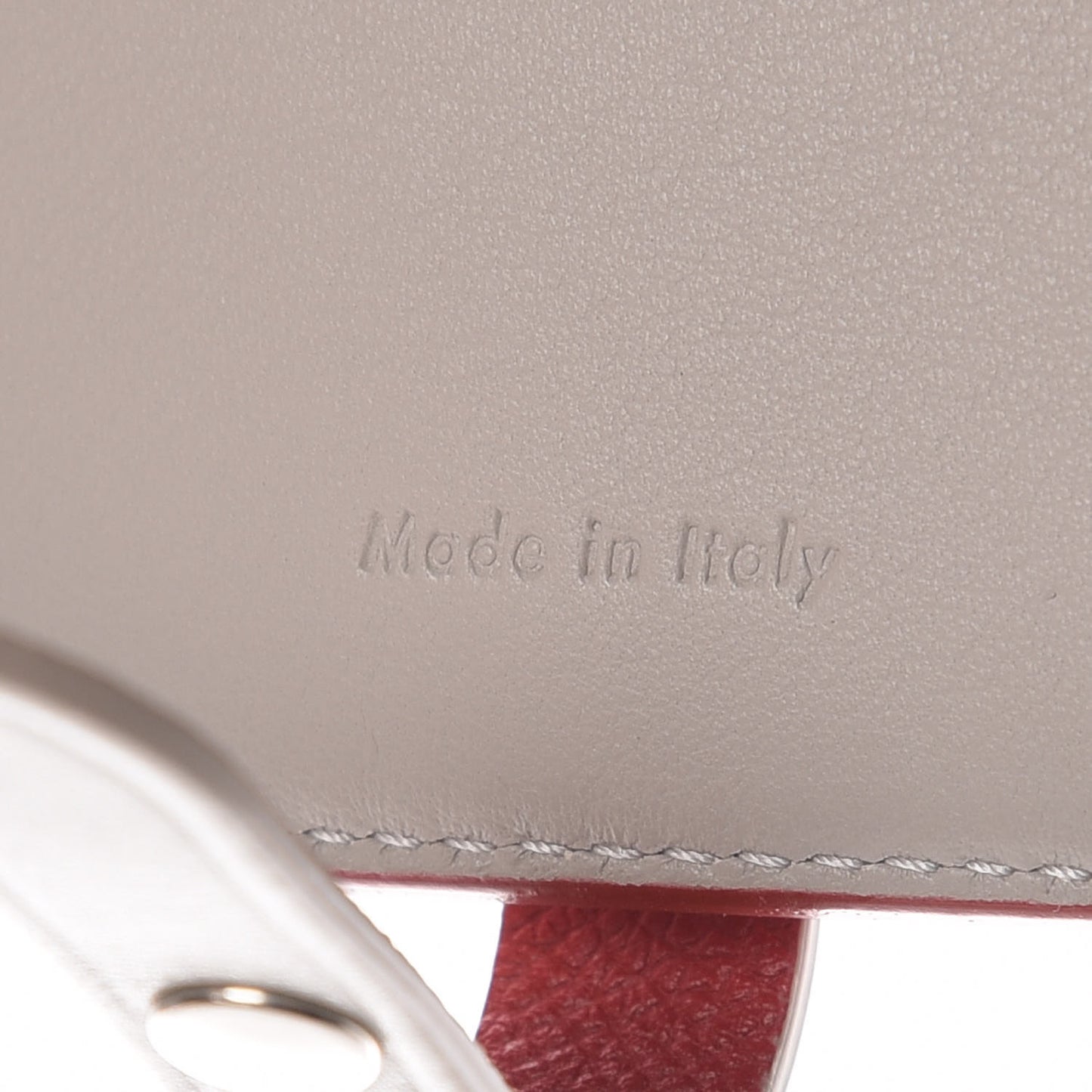 Grained Calfskin Large Multifunction Strap Wallet Pop Red