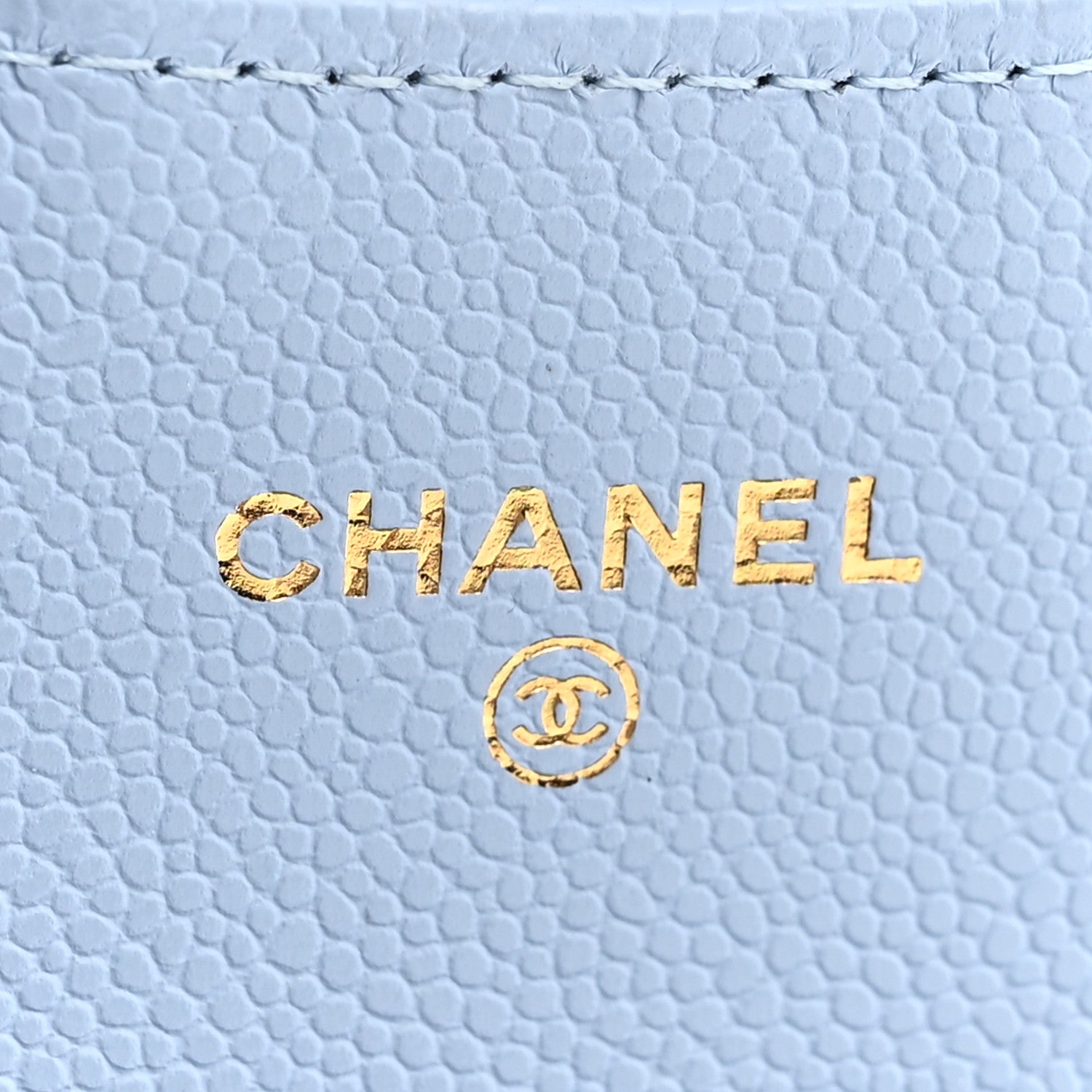 Chanel Caviar Quilted Flap Card Holder Wallet Light Blue 6 of 8