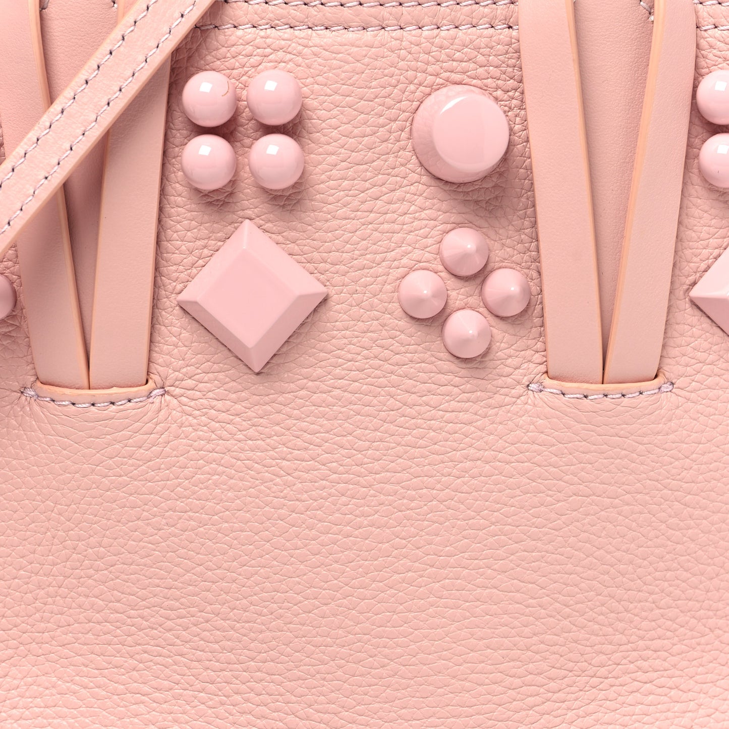 Calfskin Empire Spike Studded Mini North South Cabata Tote Rosy