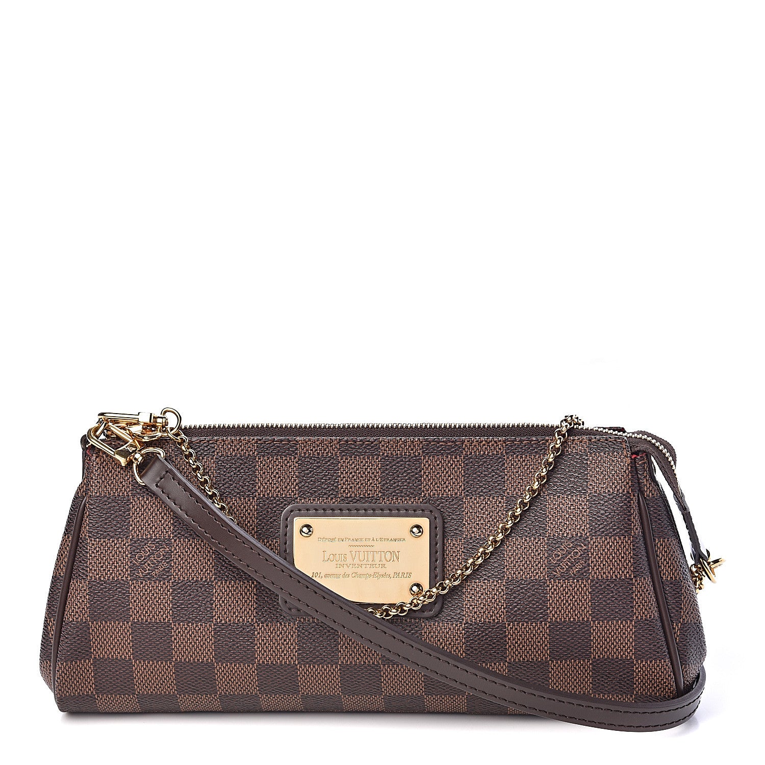 Louis Vuitton Damier Ebene Eva Clutch 1 of 9