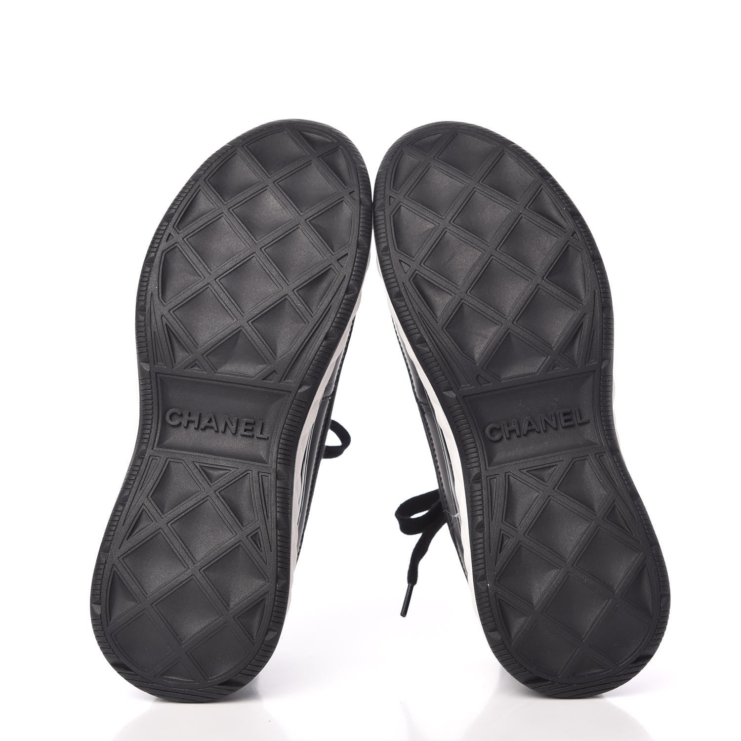 Chanel Velvet Calfskin Mixed Fibers CC Sneakers 37 Black 5 of 8