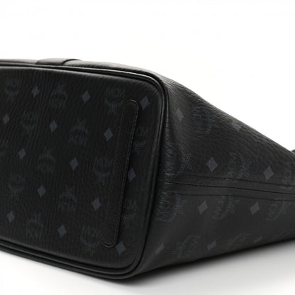 MCM Visetos Medium Reversible Shopper Tote Black 14 of 15