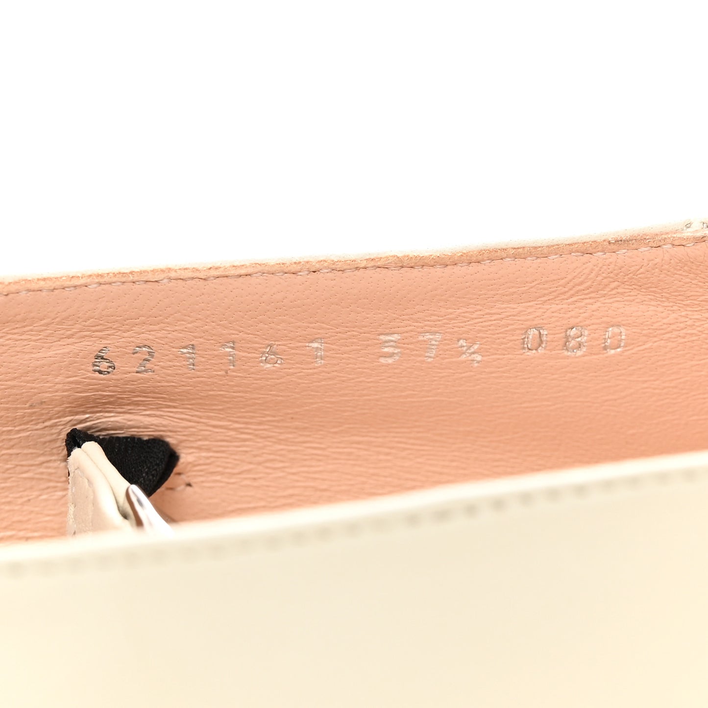 Nappa Lumiere Deva Horsebit Chain Embellished Flats 37.5 Dusty White