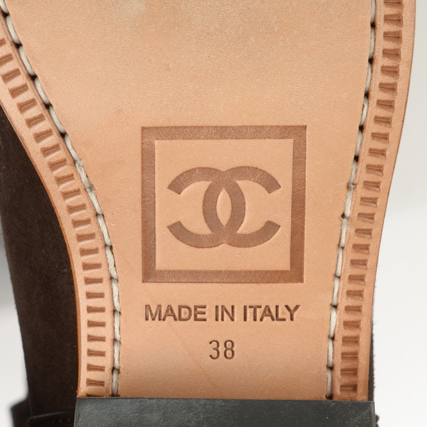 Suede Logo Boots 38 Brown